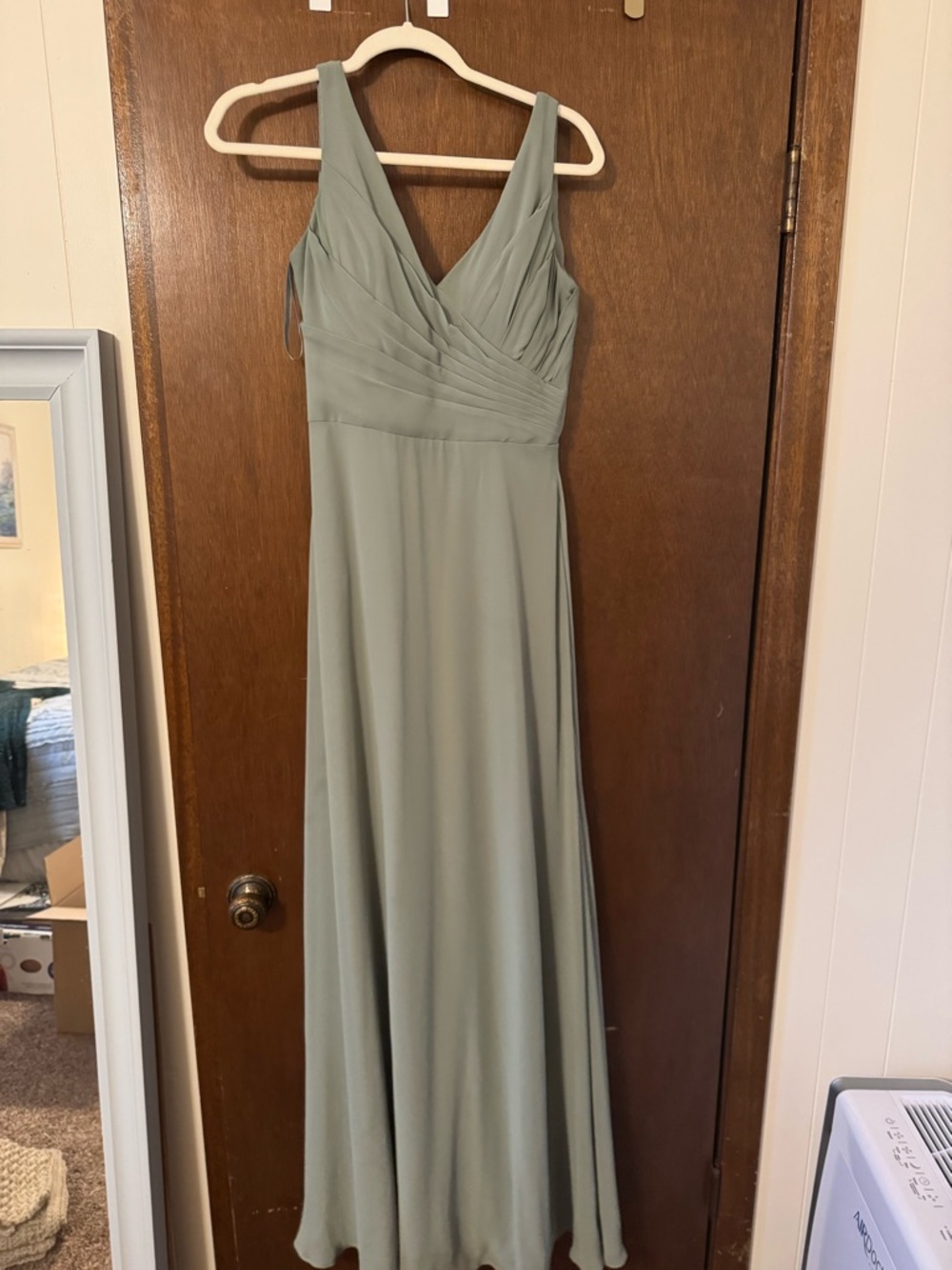 Kennedy Blue Moss Green chiffon bridesmaid dress (Style Kristen)